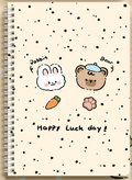NB1002 Happy Luck Day A5 Spiral Notebook - Cream