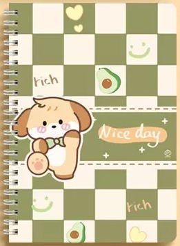 NB2008 Nice Day Dog B5 Spiral Notebook - Green
