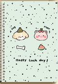 NB1002 Happy Luck Day A5 Spiral Notebook - Mint Green