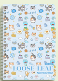 NB2001 Playful Cats B5 Loose Leaf Spiral Notebook - Blue