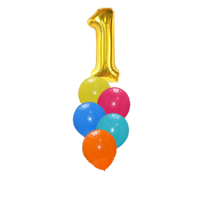 Single Number Birthday Balloon Bouquet