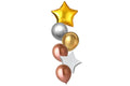 Golden Blush Star Balloon Bouquet