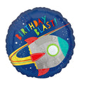 18" Colorful Rocket Birthday Blast Foil Balloon