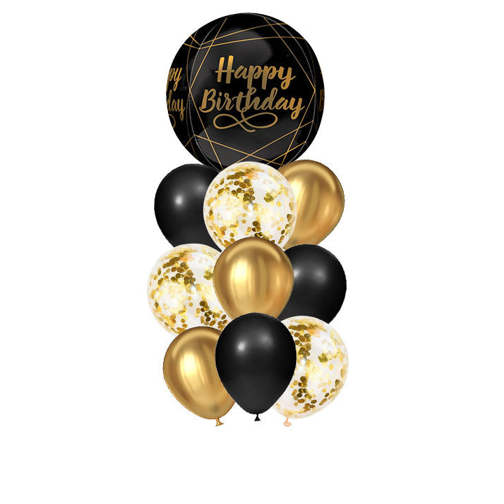 Elegant Black&Gold Celebration Bouquet
