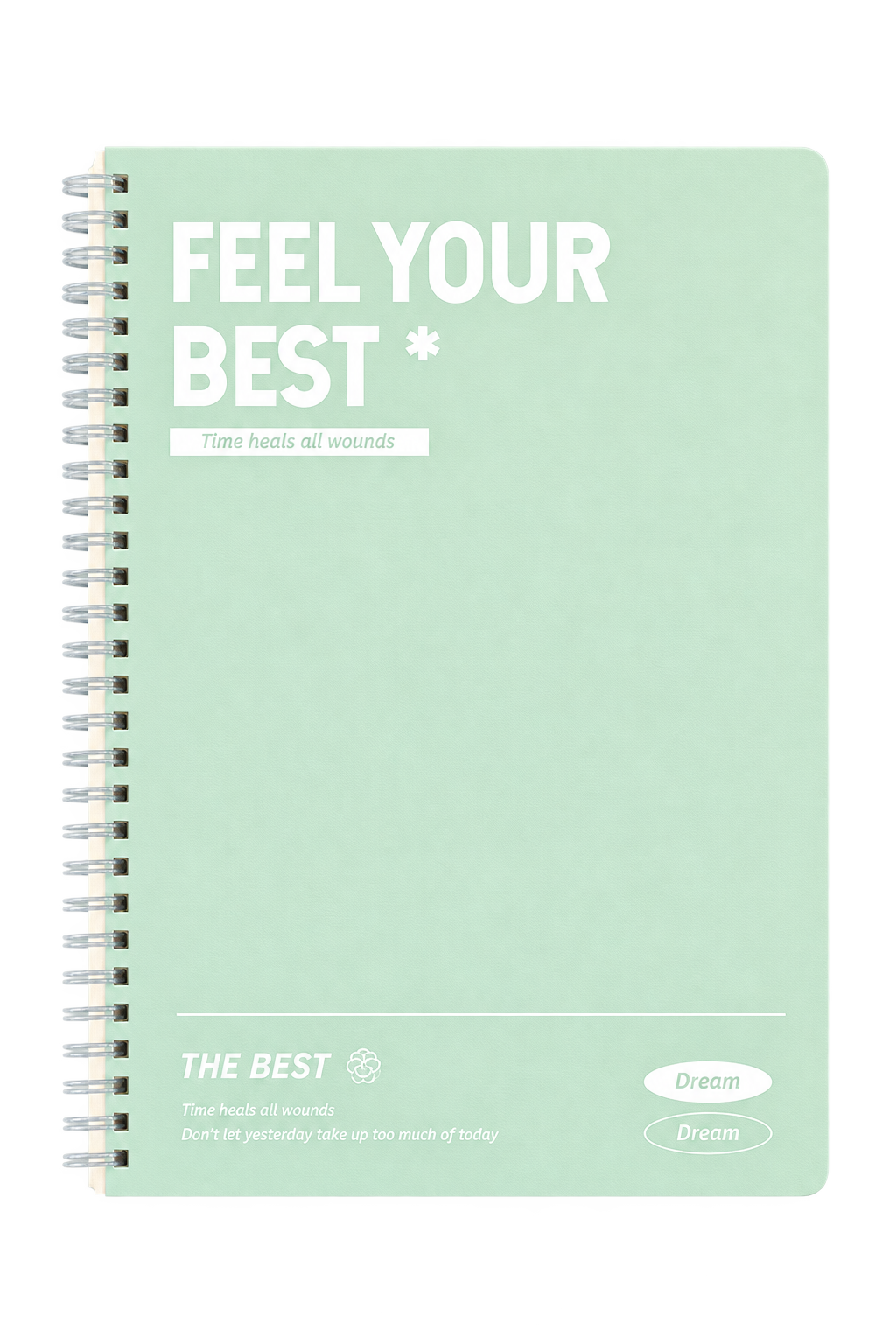 NB1000GN Feel Your Best A5 Spiral Notebook - Green