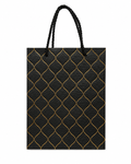 GB2001BK Elegant Black & Gold Pattern Gift Bag