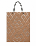 GB2001BN Elegant Tan & Silver Pattern Gift Bag