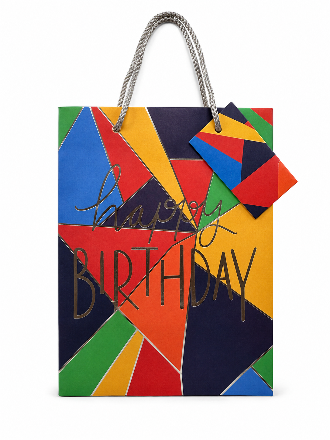 GB3007 Color Block Happy Birthday Gift Bag