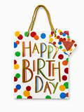 GB2010 Colorful Polka Dot Happy Birthday Gift Bag