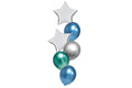 Arctic Blue Star Balloon Bouquet