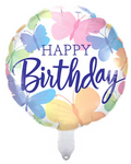 18" Colorful Butterfly Happy Birthday Foil Balloon