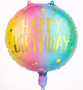18" Pastel Stardust Happy Birthday Foil Balloon