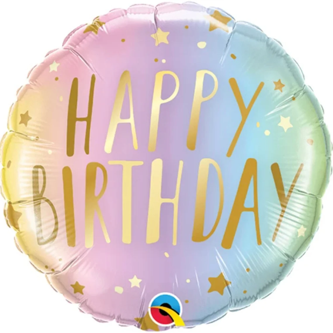 18" Pastel Rainbow Happy Birthday Foil Balloon