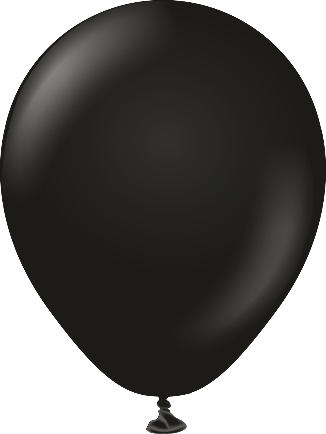 12 inch Latex Balloon-Black  With Helium)