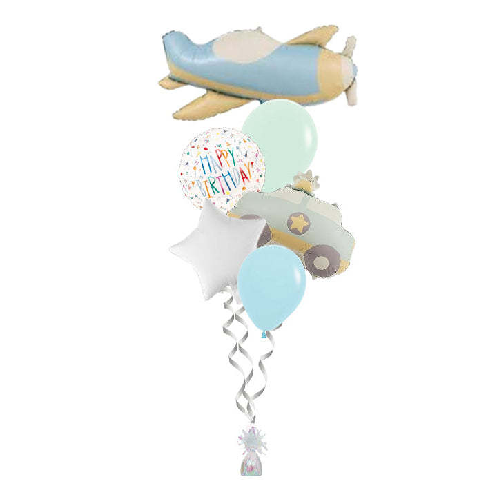 Pastel Adventure Birthday Balloon Bouque