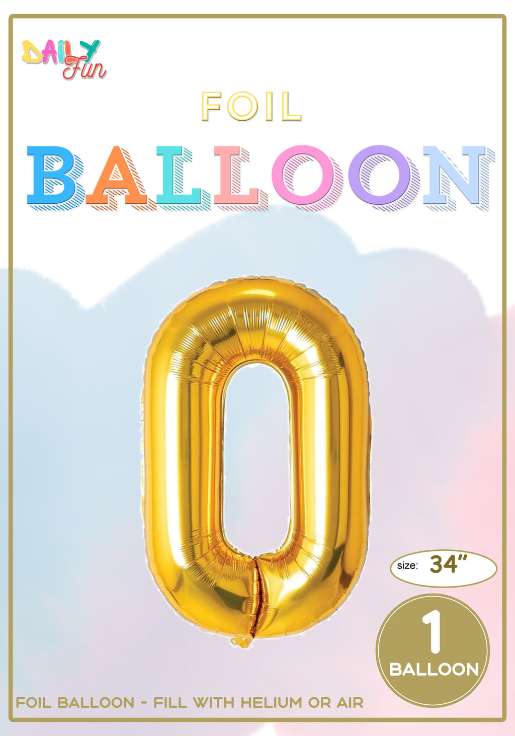 34 inch Foil Balloon-0 (With Helium)