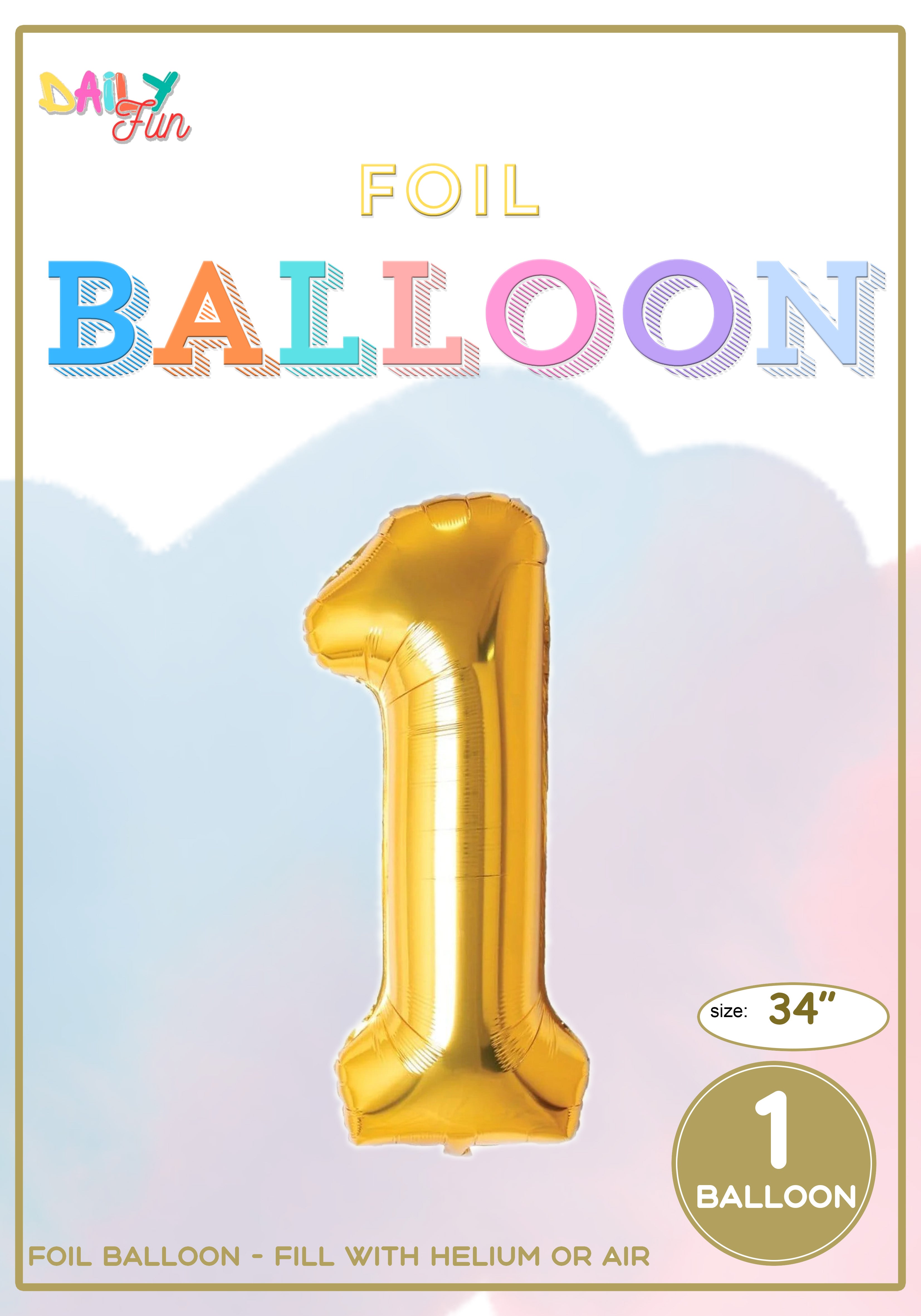 34 inch Foil Balloon-1(With Helium)