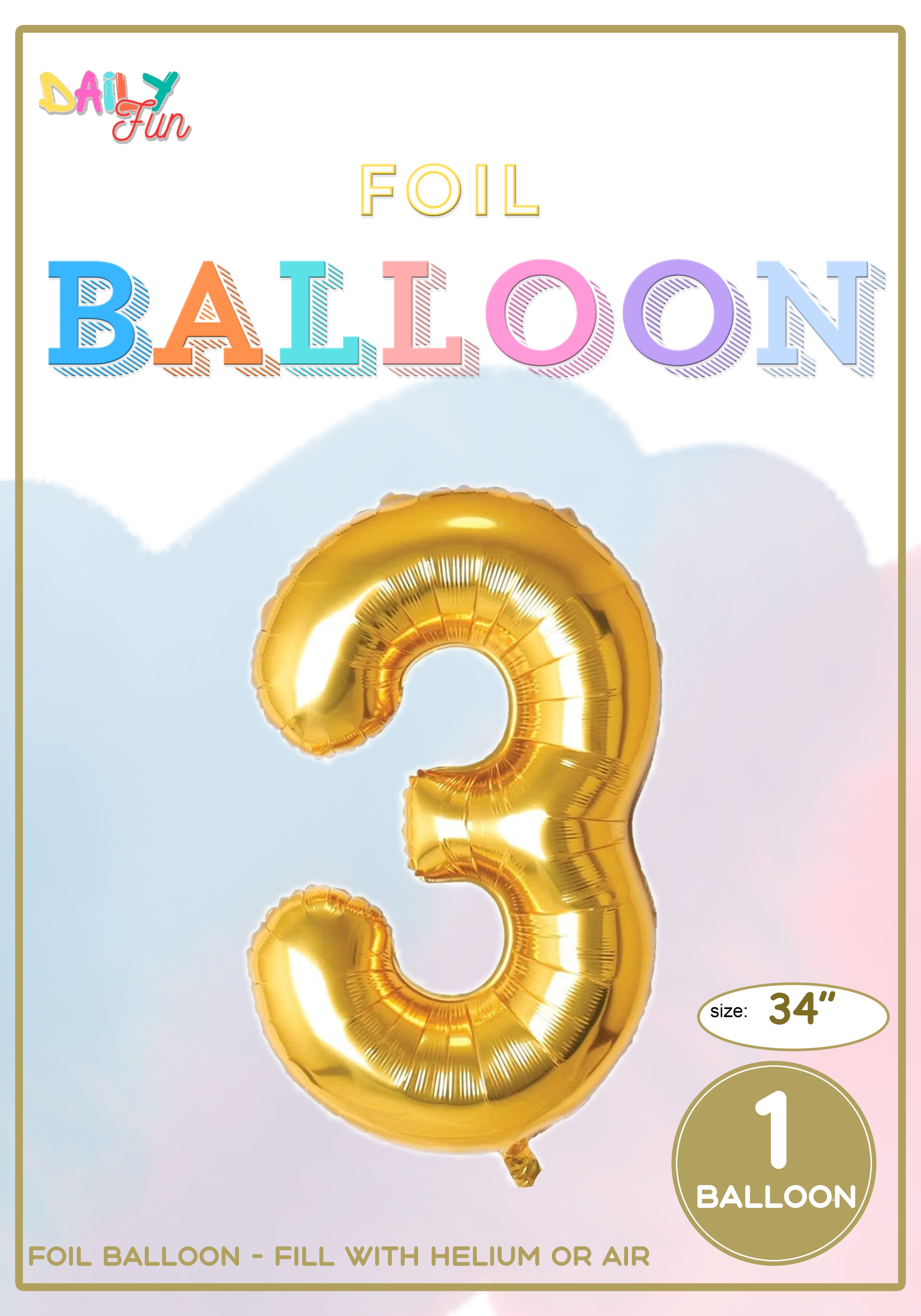 34 inch Foil Balloon-3(With Helium)