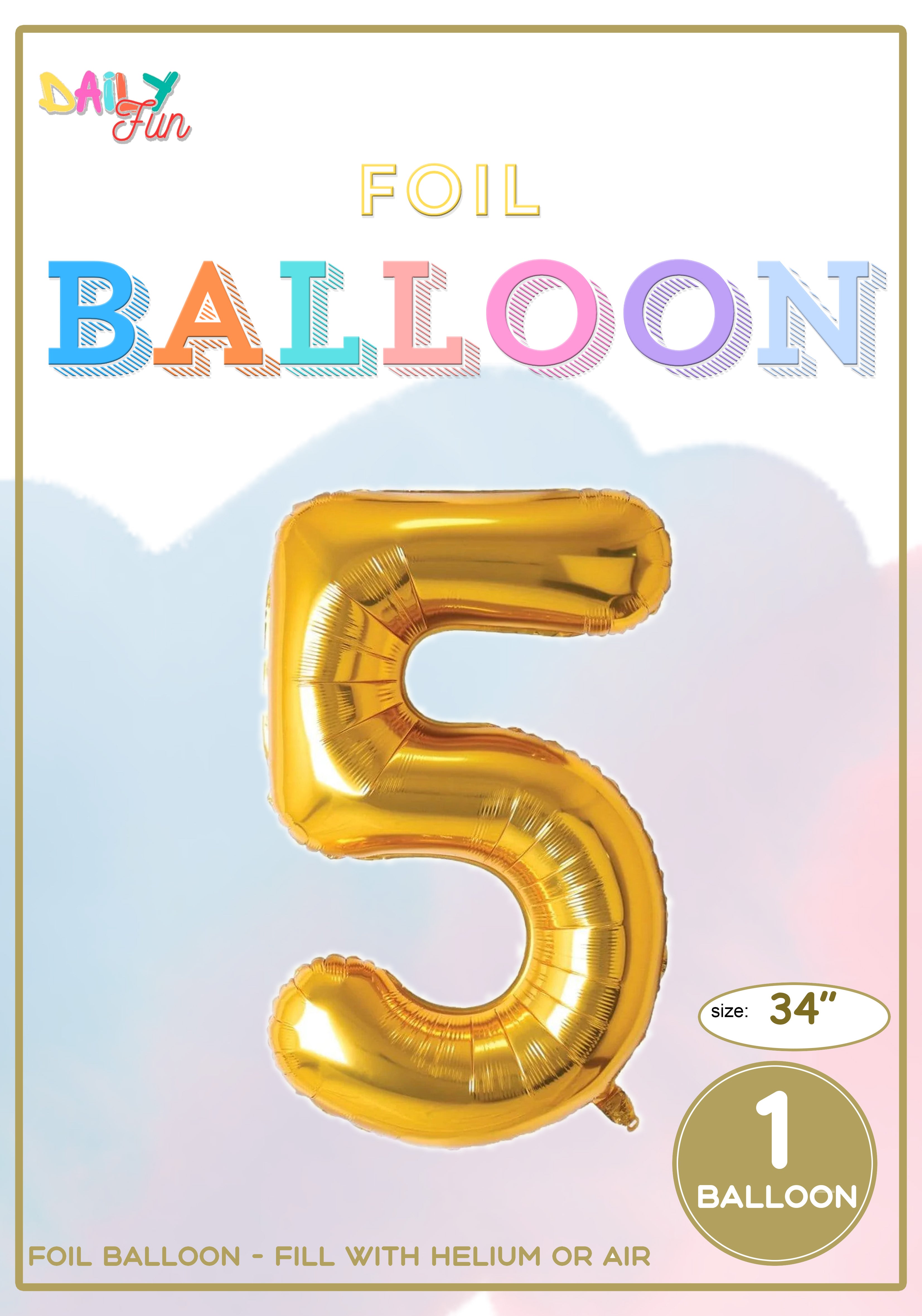 34 inch Foil Balloon-5(With Helium)