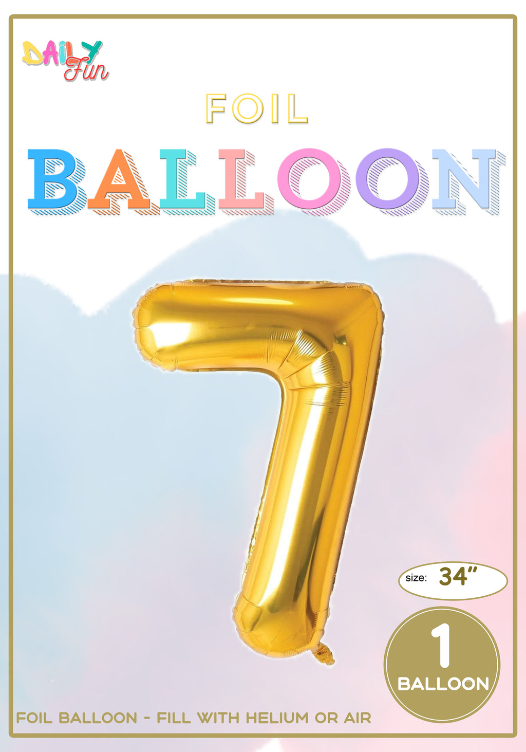 34 inch Foil Balloon-7(With Helium)