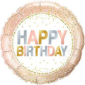 18" Rose Gold Confetti Happy Birthday Foil Balloon