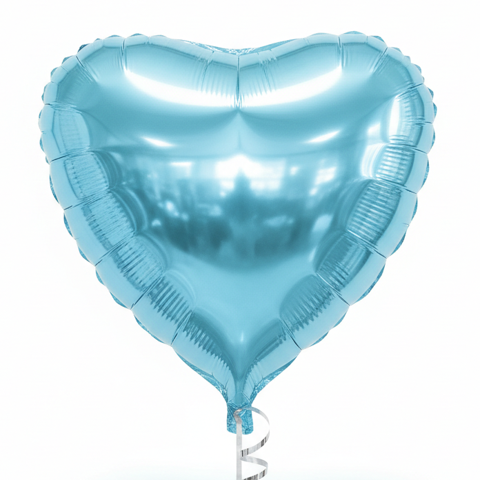 18" Light Blue Heart