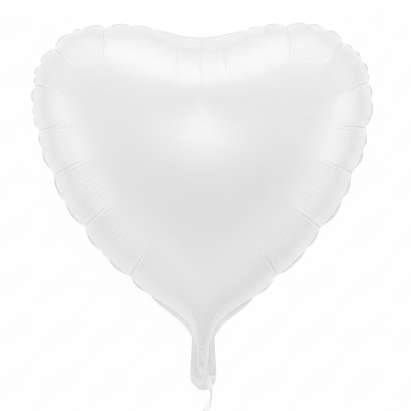 18" White Heart