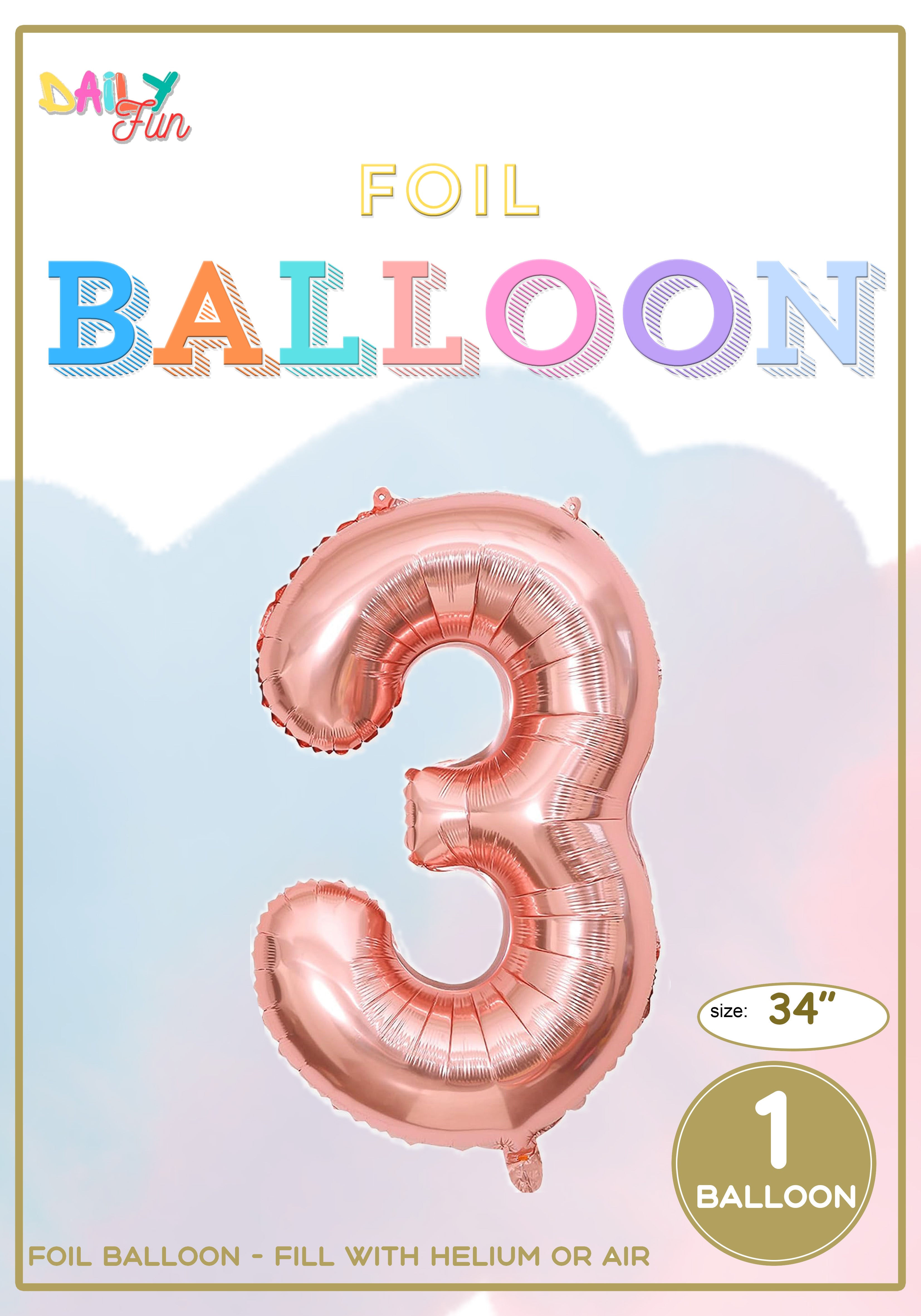 34 inch Foil Balloon-3(With Helium)
