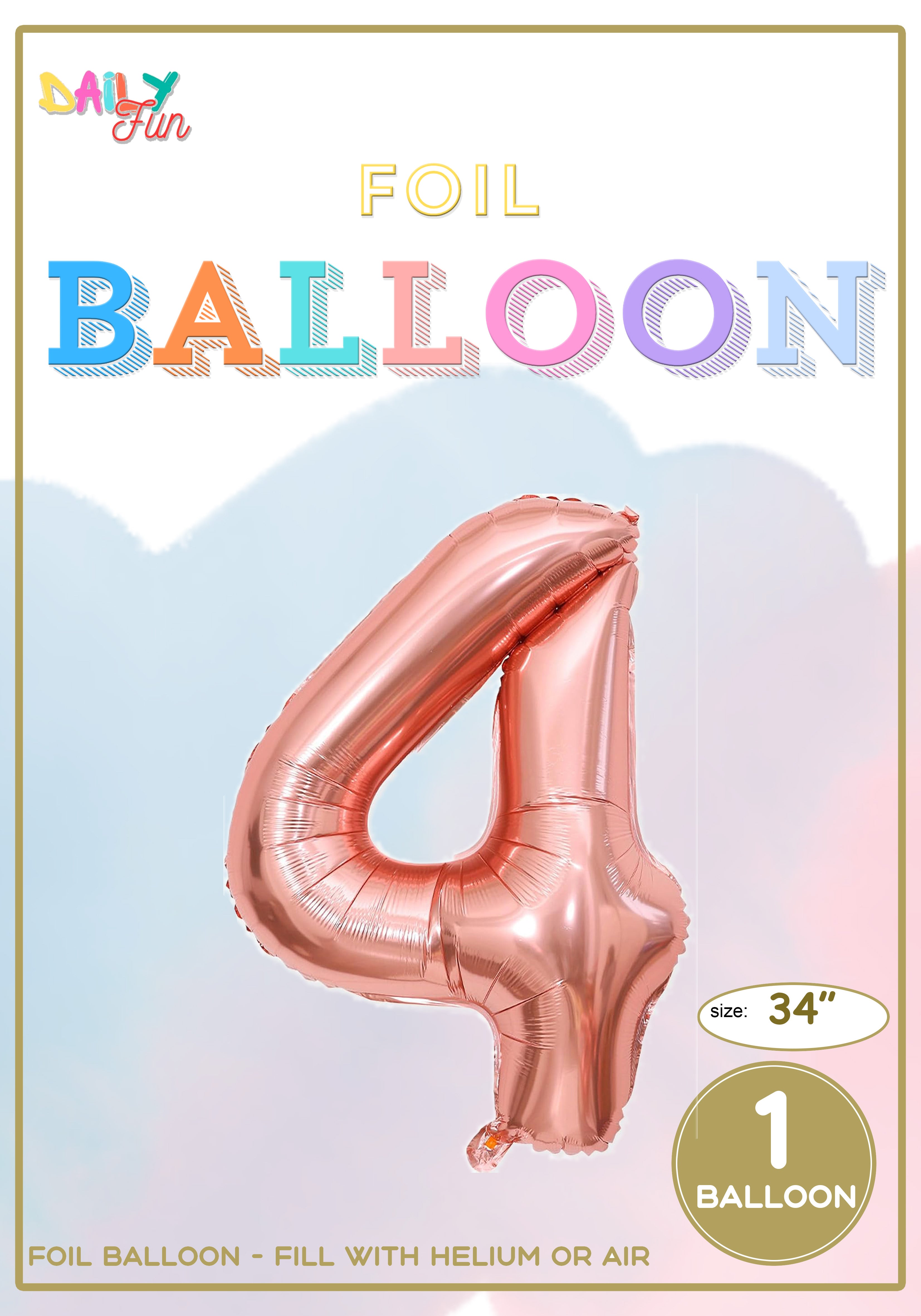 34 inch Foil Balloon-4(With Helium)