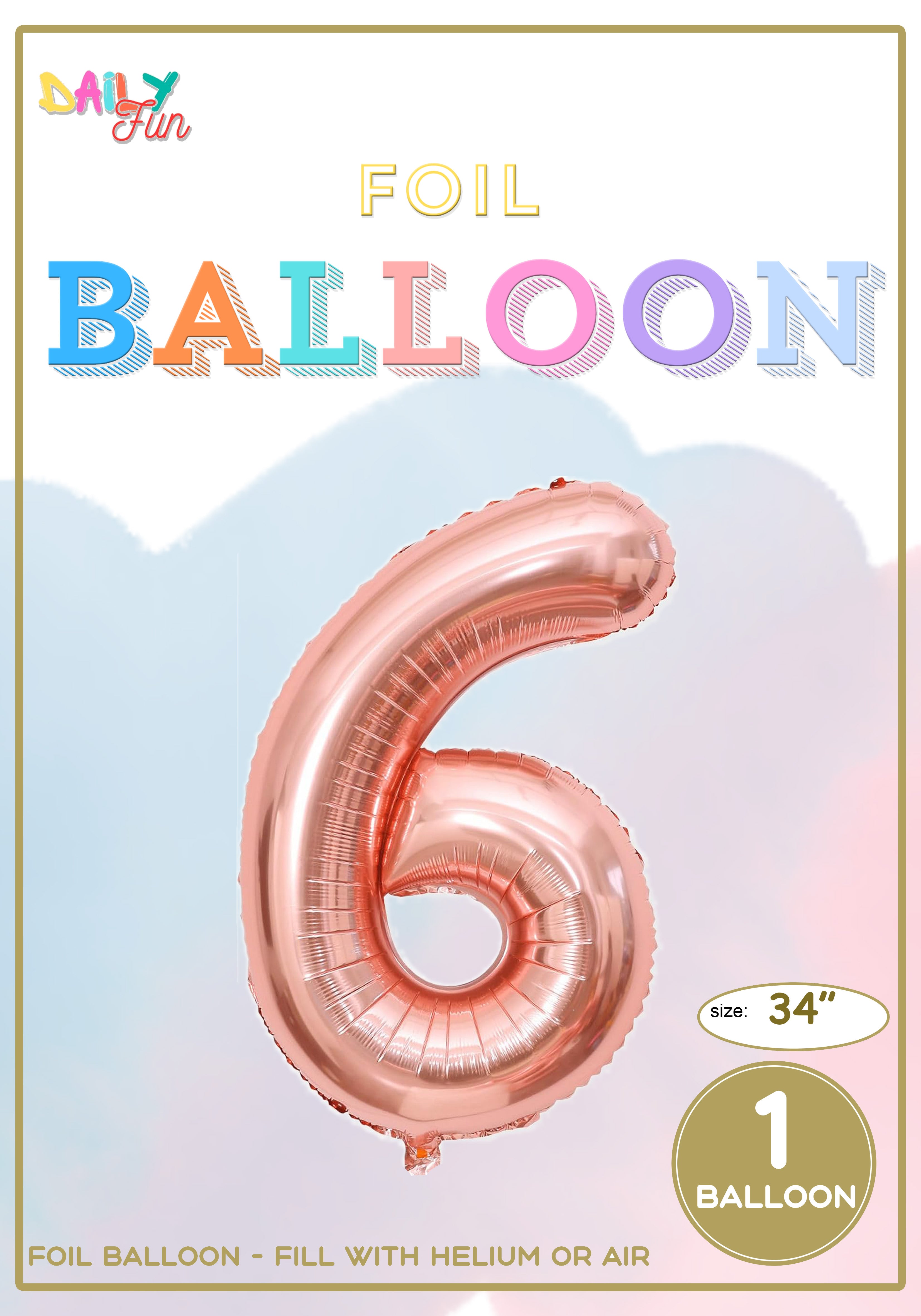 34 inch Foil Balloon-6(With Helium)