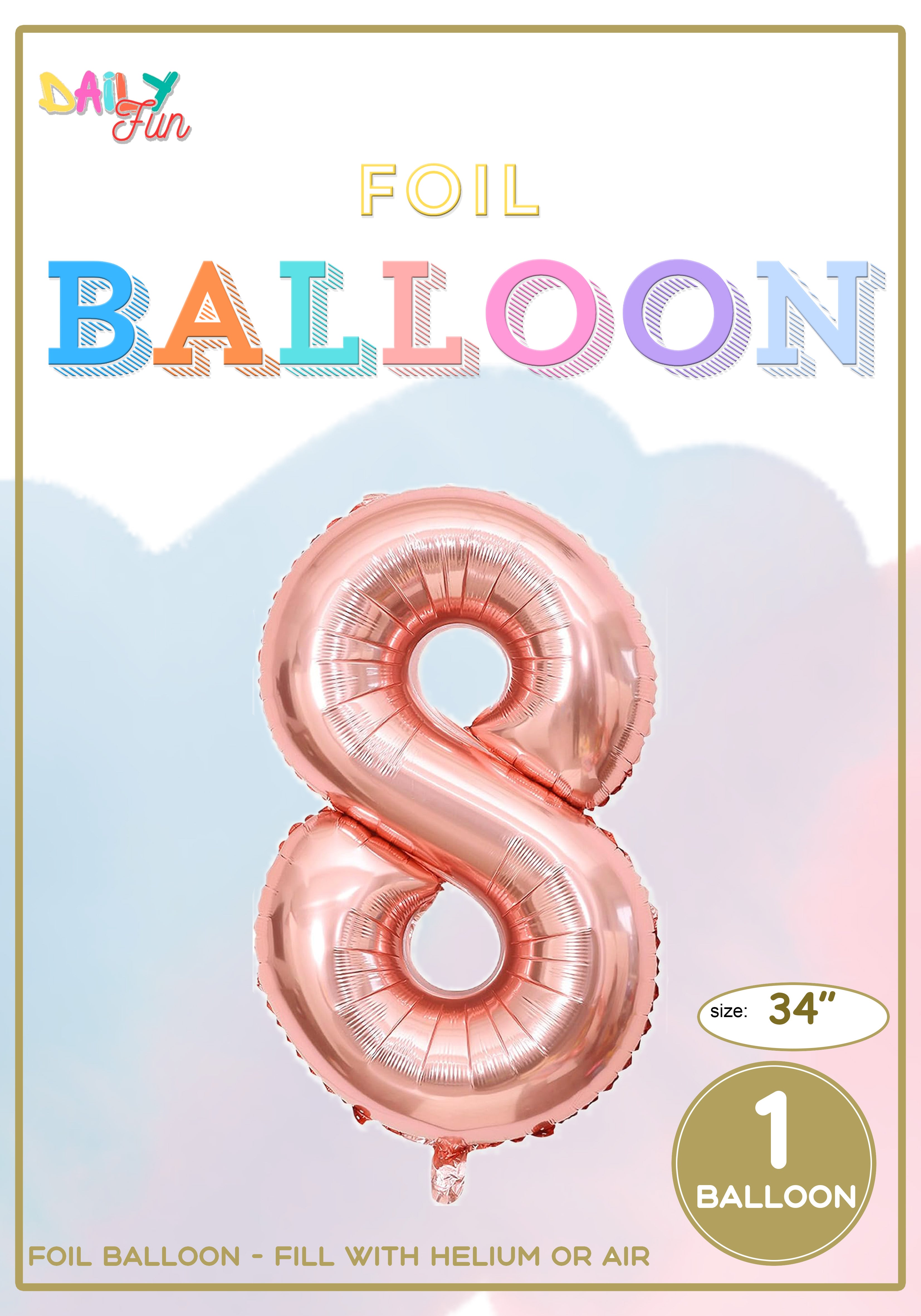 34 inch Foil Balloon-8(With Heilum)