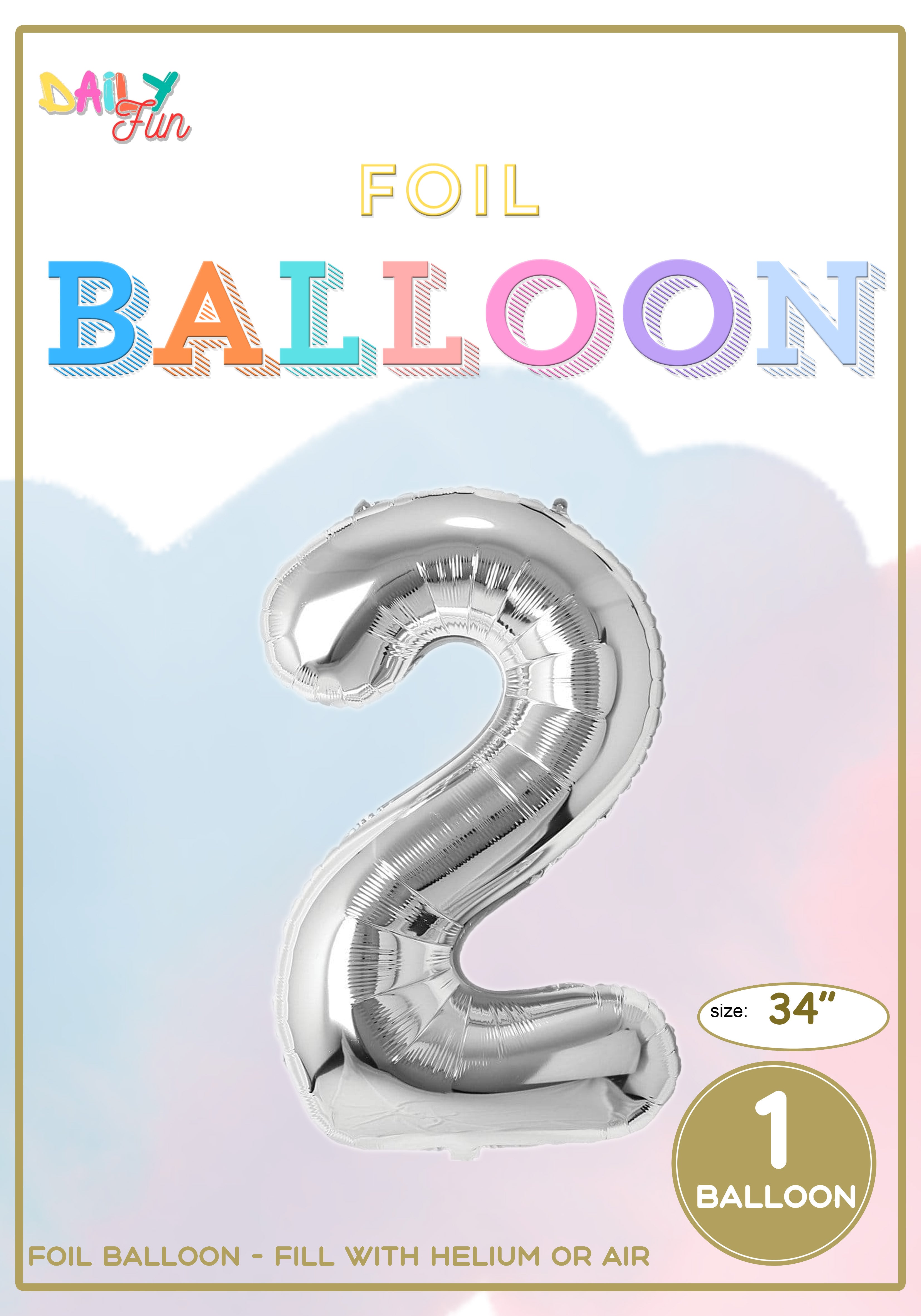 34 inch Foil Balloon-2(With Helium)