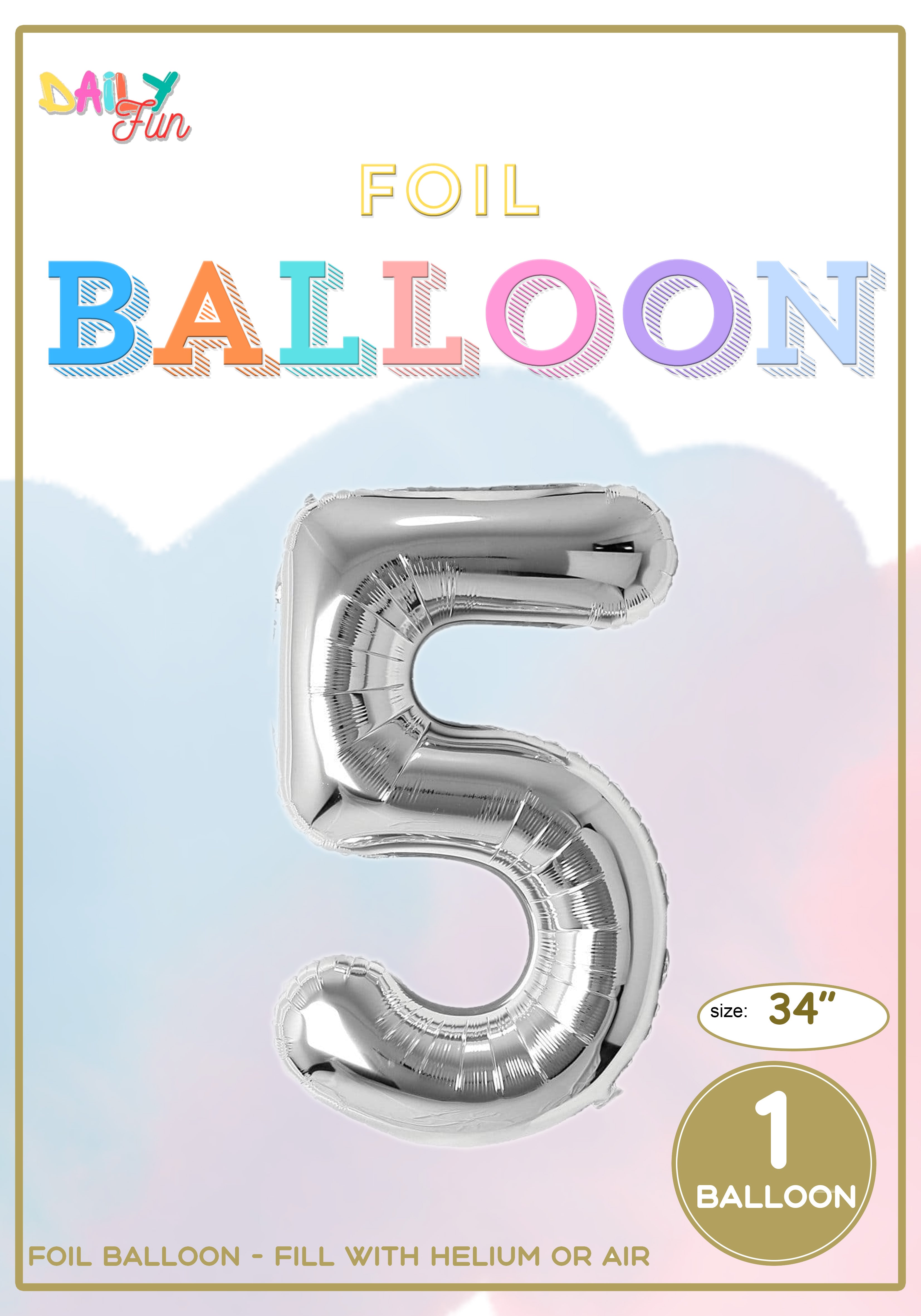 34 inch Foil Balloon-5(With Helium)