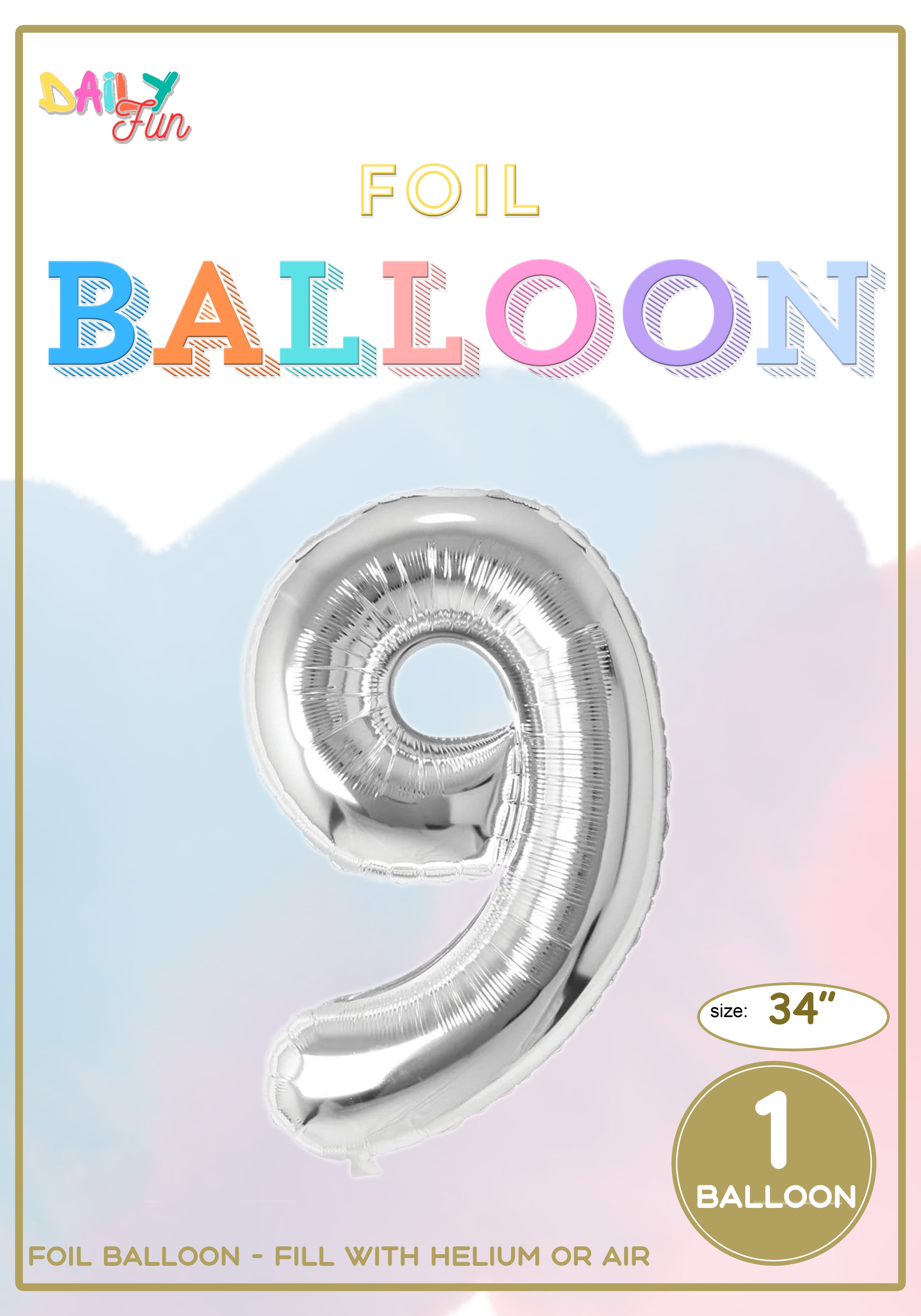 34 inch Foil Balloon-9(With Helium)