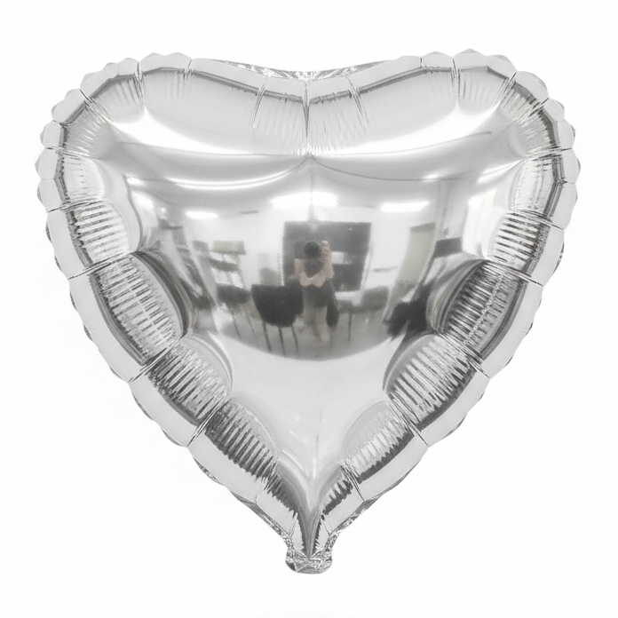 18" Silver Heart