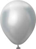12 inch Latex Balloon- Matellic Affect Silver(With Helium)