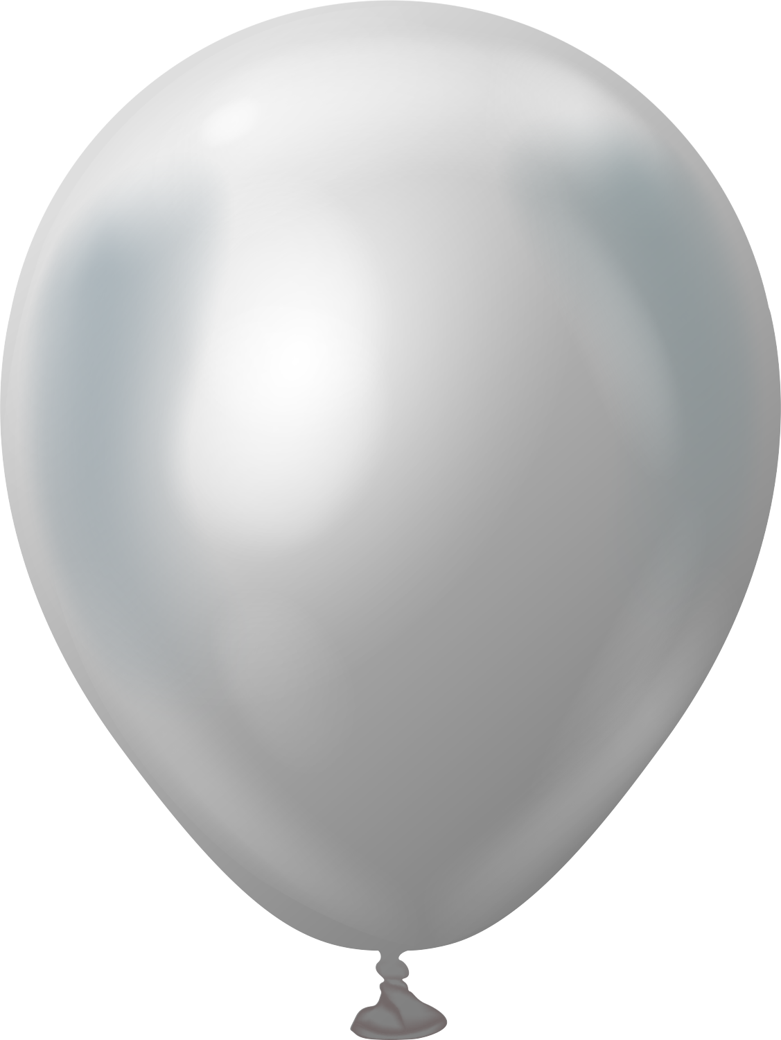 12 inch Latex Balloon- Matellic Affect Silver(With Helium)